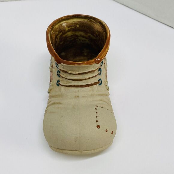 Rubens Originals Shoe Boot  Planter Vintage Ceramic  6.5 x 3"  Pottery - Picture 2 of 9